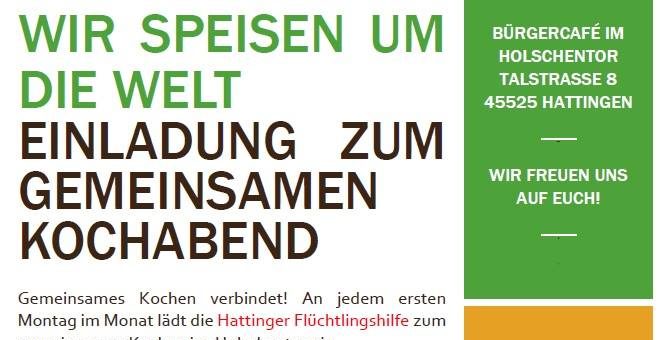 Gemeinsames Kochen und Essen im Rahmen der „Partnerschaft für Demokratie“ – Hattingen (06.11.17) :-)